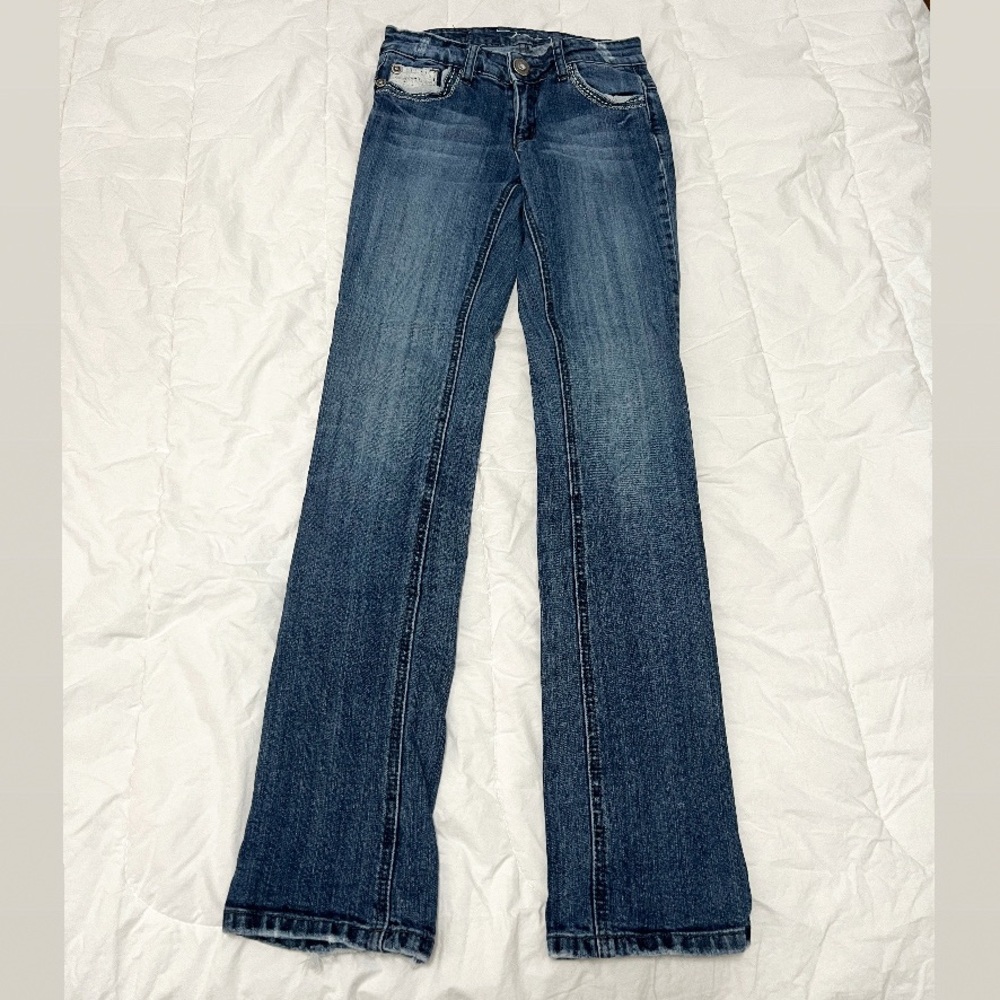 Y2K Low Rise Jeans with Crochet Pockets